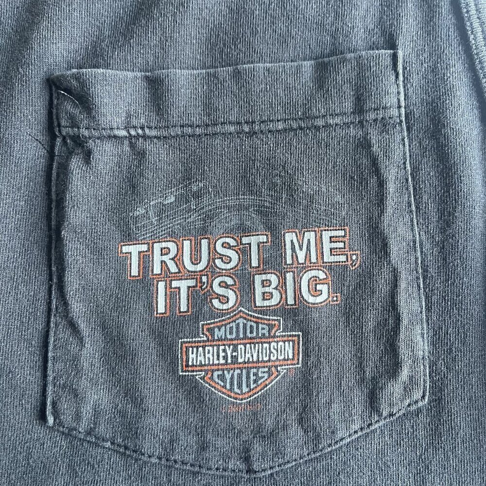 Harley Davidson Mens M Sleeveless Black Tee-Shirt Starved Rock Ottawa Illinois - Picture 6 of 8